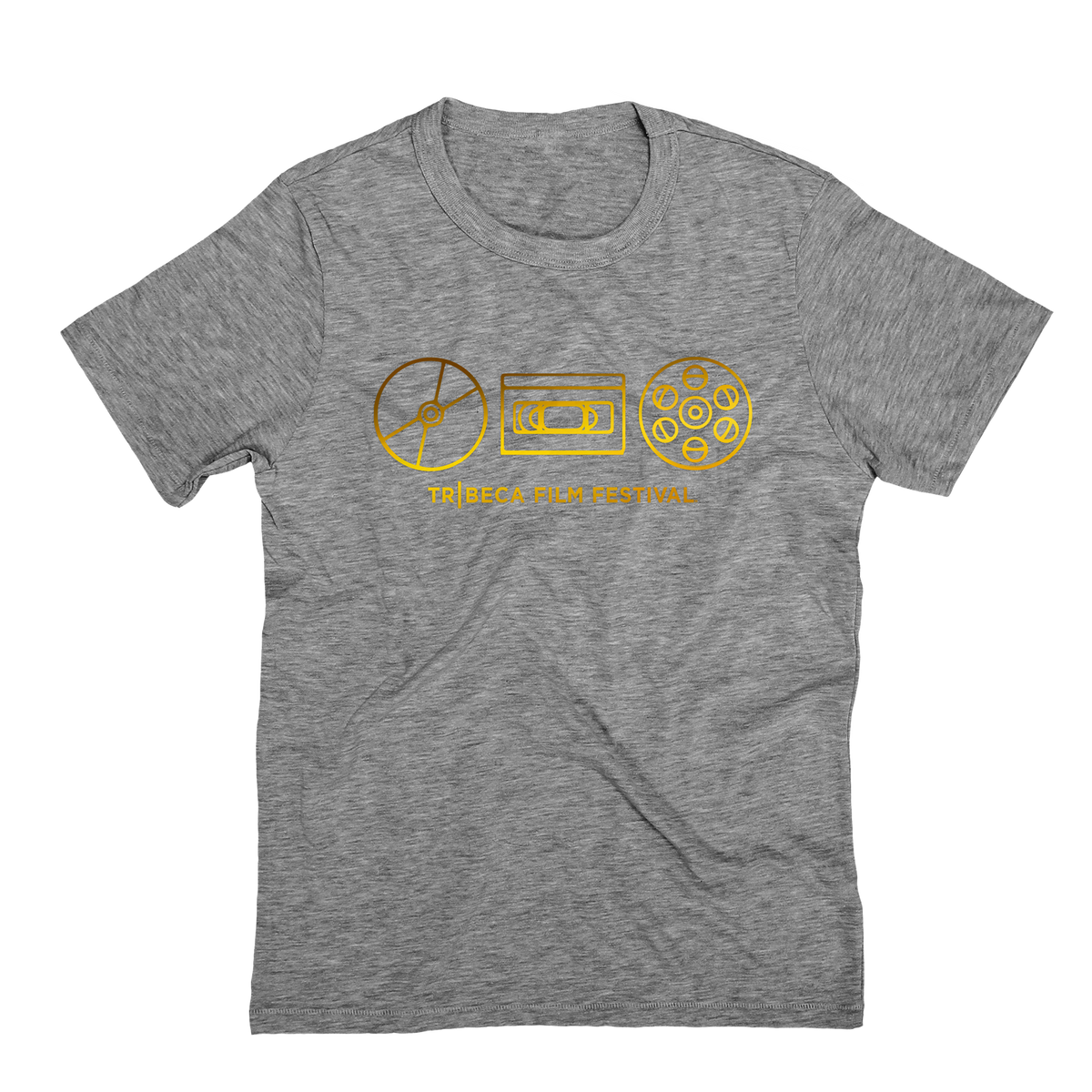 2019 REEL GOLD FOIL ON HEATHER T-SHIRT