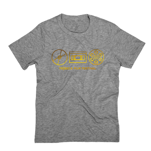 2019 REEL GOLD FOIL ON HEATHER T-SHIRT